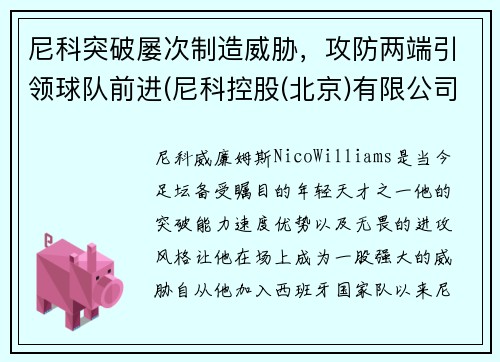 尼科突破屡次制造威胁，攻防两端引领球队前进(尼科控股(北京)有限公司)